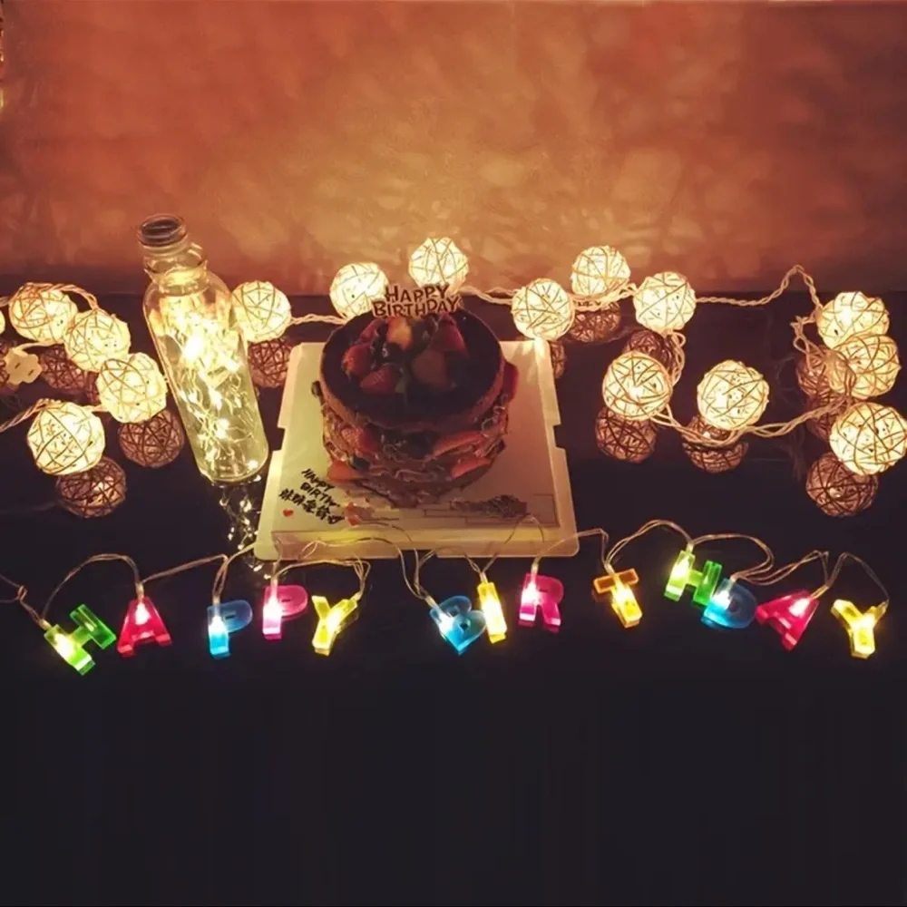 Green and Yellow Party Lights for Birthday Celebrations, Battery Operate…